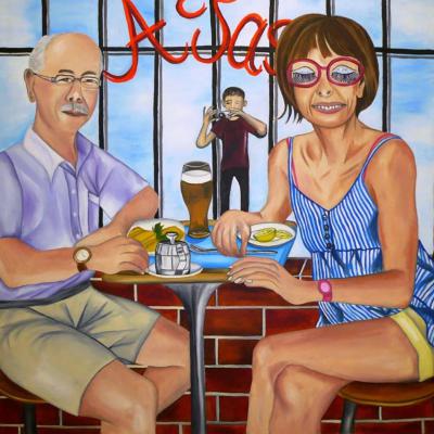 Portrait d’une couple (2015), 80 x 70 cm, huile sur toile