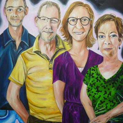 Portrait de famille (2020), 80 x 100 cm, huile sur toile